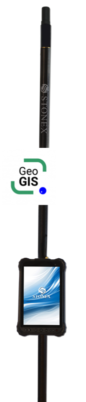 STONEX S70G - GNSS RTK přijímač se SW GeoGIS Standart  - kompletní sada s výtyčkou a držákem