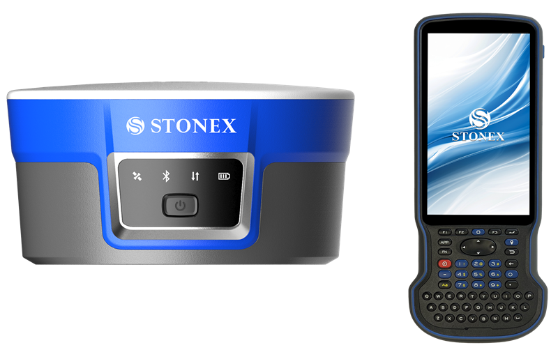 STONEX S999 - GNSS RTK přijímač s IMU (s korekcí náklonu) a s dvěma kamerami (vytyčování, fotogrammetrie), s kontrolérem S55 a SW Cube-a - kompletní sada